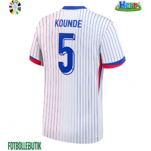 Frankrike Jules Kounde #5 Bortatröja EM 2024 Kortärmad